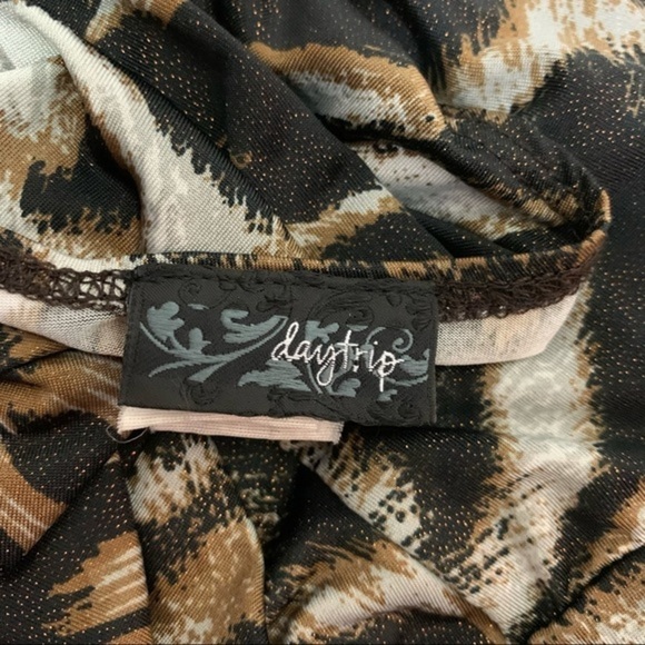 Daytrip Leopard Pleated Embellished Top - Picture 6 of 6